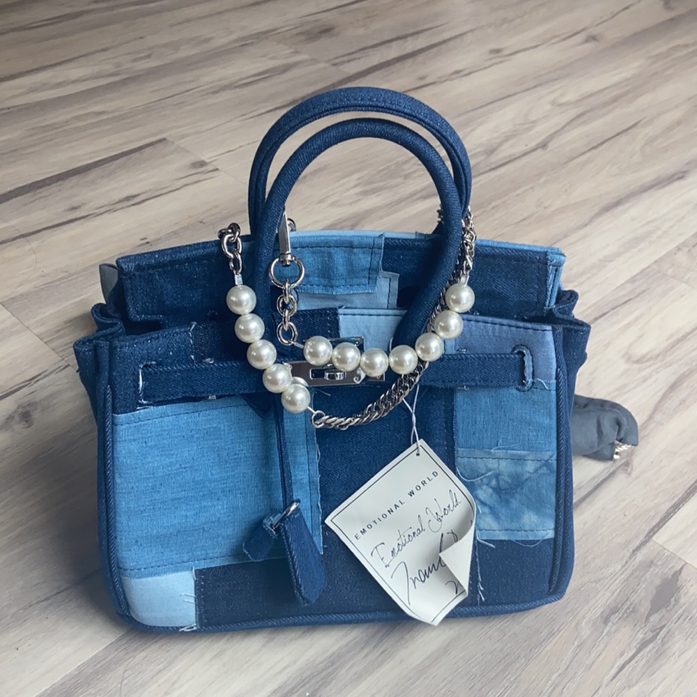 Emotional World Vintage Birkin Bag - Blue Denim